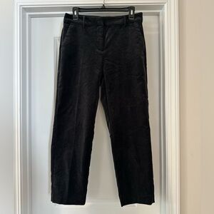 LOFT Women's Black Velvet Straight Pants